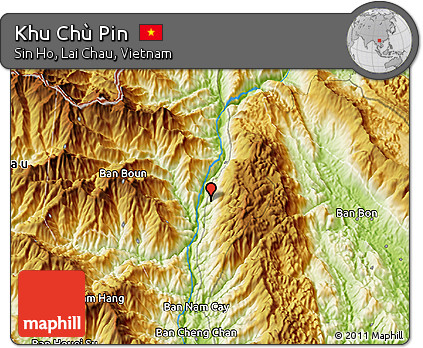Physical 3D Map of Khu Chù Pin
