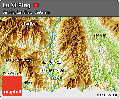 Physical 3D Map of Lu Xi Ping