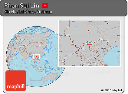 Gray Location Map of Phan Sui Lin