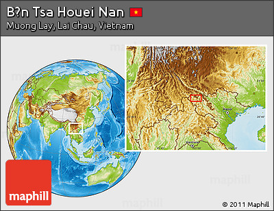 Physical Location Map of Bản Tsa Houei Nan