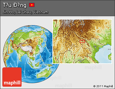 Physical Location Map of Tỉu Ðộng