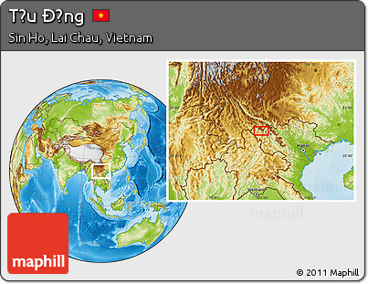 Physical Location Map of Tỉu Ðộng