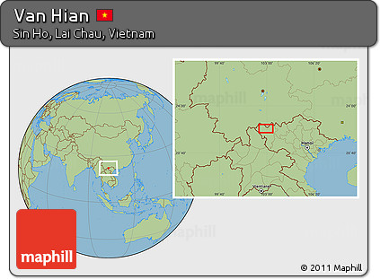 Savanna Style Location Map of Van Hian