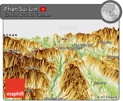 Physical Panoramic Map of Phan Sui Lin