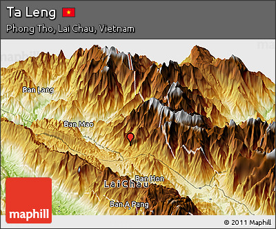 Physical Panoramic Map of Ta Leng