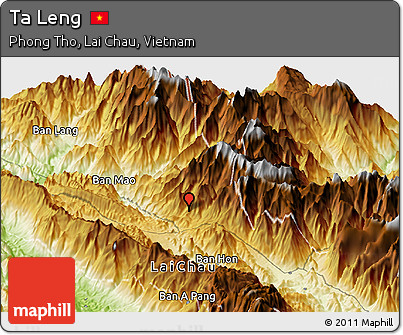 Physical Panoramic Map of Ta Leng