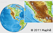 Physical Location Map of the area around 22° 23' 25" N, 103° 37' 30" W