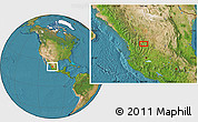 Satellite Location Map of the area around 22° 23' 25" N, 103° 37' 30" W