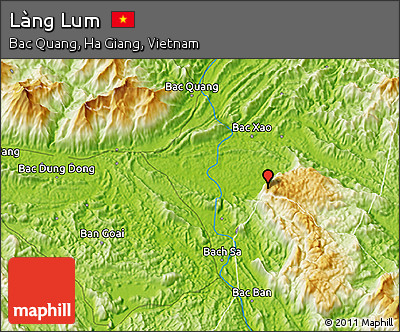 Physical 3D Map of Làng Lum