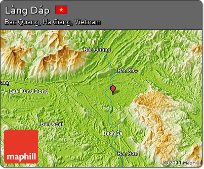 Physical 3D Map of Làng Dáp