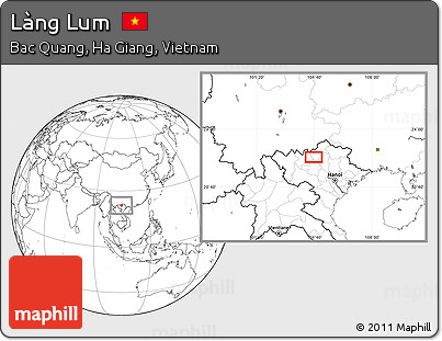 Blank Location Map of Làng Lum