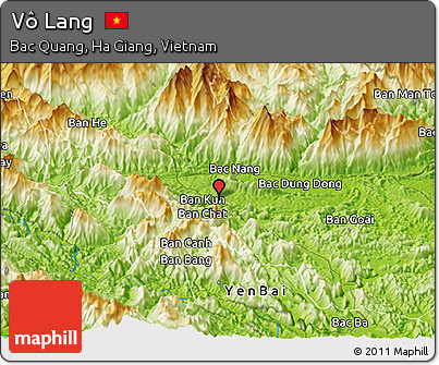 Physical Panoramic Map of Vô Lang