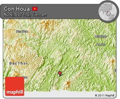 Physical 3D Map of Con Houa