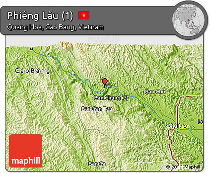 Physical 3D Map of Phiêng Lâu (1)