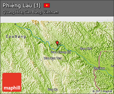 Physical 3D Map of Phiêng Lâu (1)