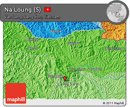 Political 3D Map of Na Loung (5)