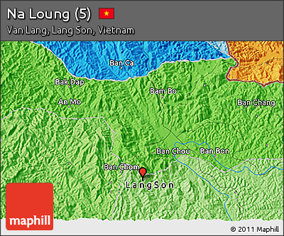 Political 3D Map of Na Loung (5)