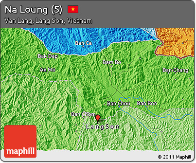Political 3D Map of Na Loung (5)