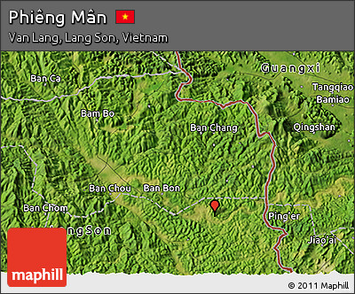 Satellite 3D Map of Phiêng Mân
