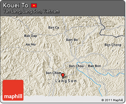 Shaded Relief 3D Map of Kouei To