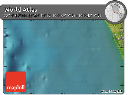 Satellite Map of the Area around 22° 23' 25" N, 106° 10' 30" W