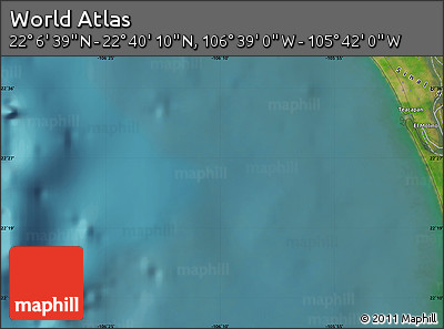 Satellite Map of the Area around 22° 23' 25" N, 106° 10' 30" W