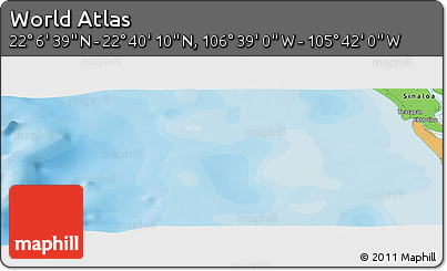 Political Panoramic Map of the Area around 22° 23' 25" N, 106° 10' 30" W