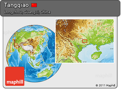Physical Location Map of Tangqiao