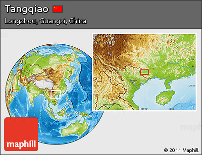 Physical Location Map of Tangqiao