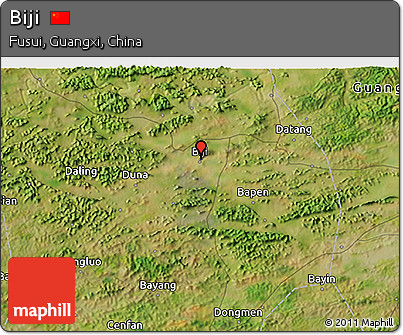 Satellite 3D Map of Biji