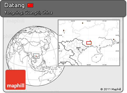 Blank Location Map of Datang