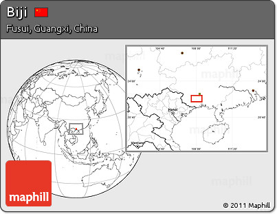 Blank Location Map of Biji