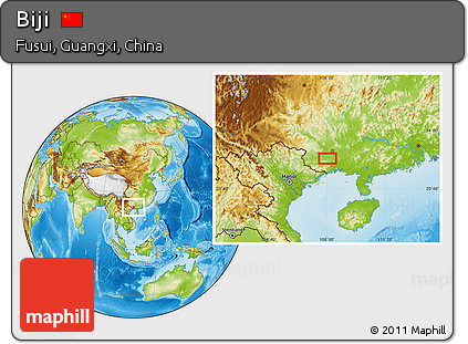 Physical Location Map of Biji
