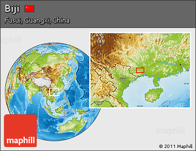 Physical Location Map of Biji
