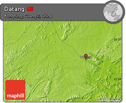 Physical Map of Datang