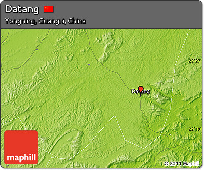 Physical Map of Datang