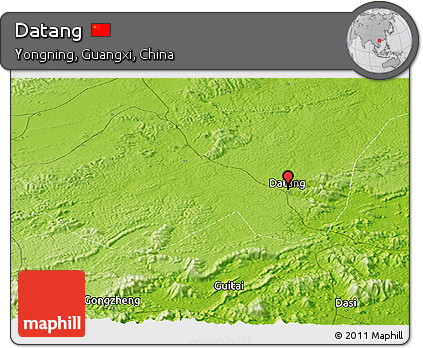 Physical Panoramic Map of Datang