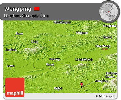 Physical Panoramic Map of Wangping