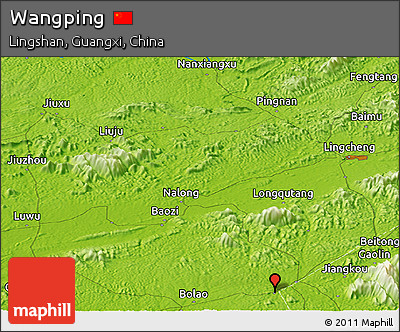 Physical Panoramic Map of Wangping