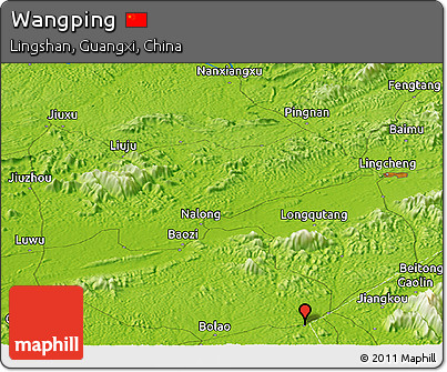 Physical Panoramic Map of Wangping