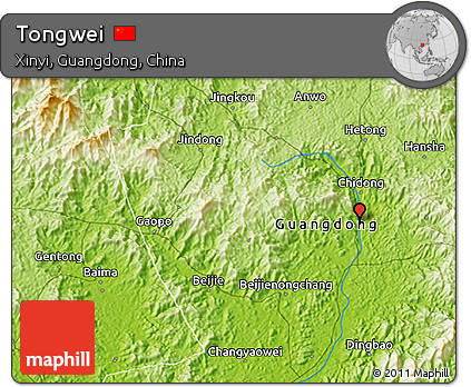 Physical 3D Map of Tongwei