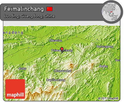 Physical 3D Map of Feimalinchang
