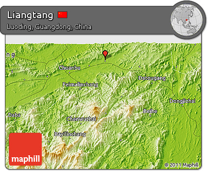 Physical 3D Map of Liangtang