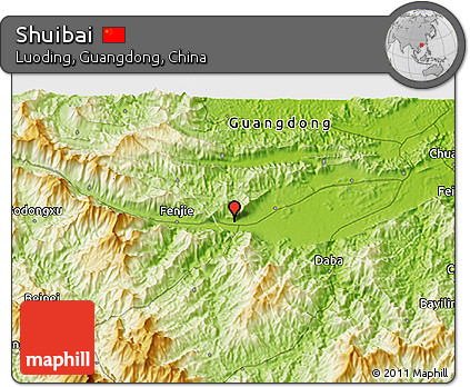 Physical 3D Map of Shuibai