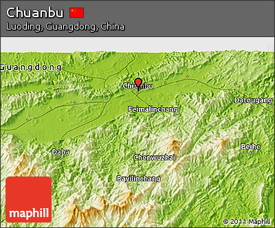 Physical 3D Map of Chuanbu