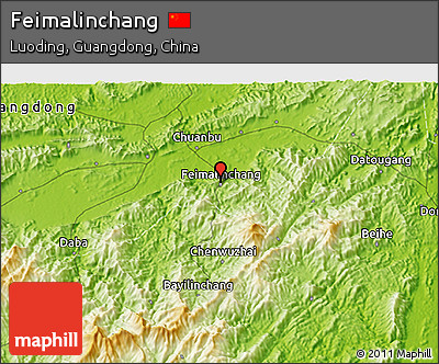 Physical 3D Map of Feimalinchang
