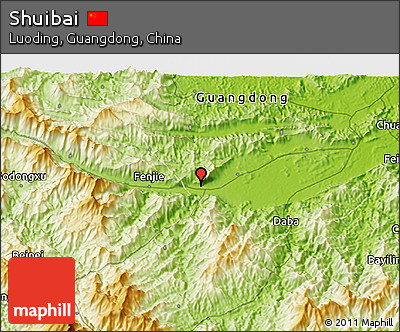 Physical 3D Map of Shuibai