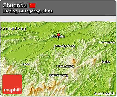 Physical 3D Map of Chuanbu