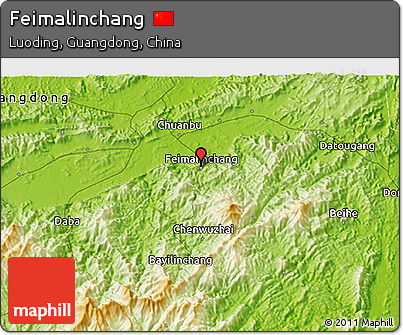 Physical 3D Map of Feimalinchang