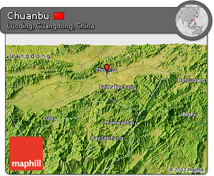 Satellite 3D Map of Chuanbu